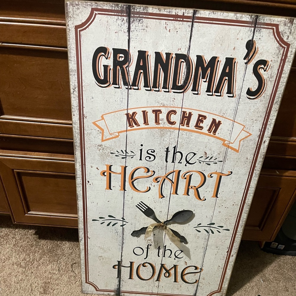 Grandma’s Kitchen is the heart of the home sign 
L